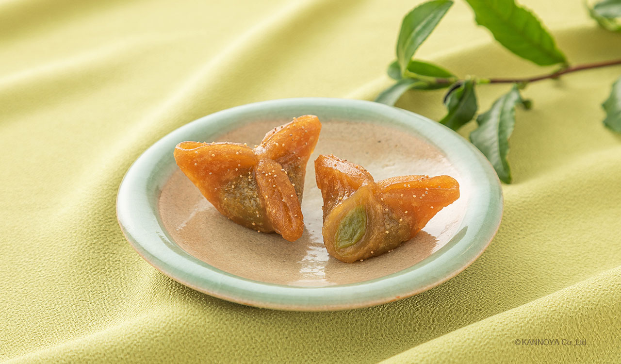 季節限定家伝ゆべし抹茶あん入り