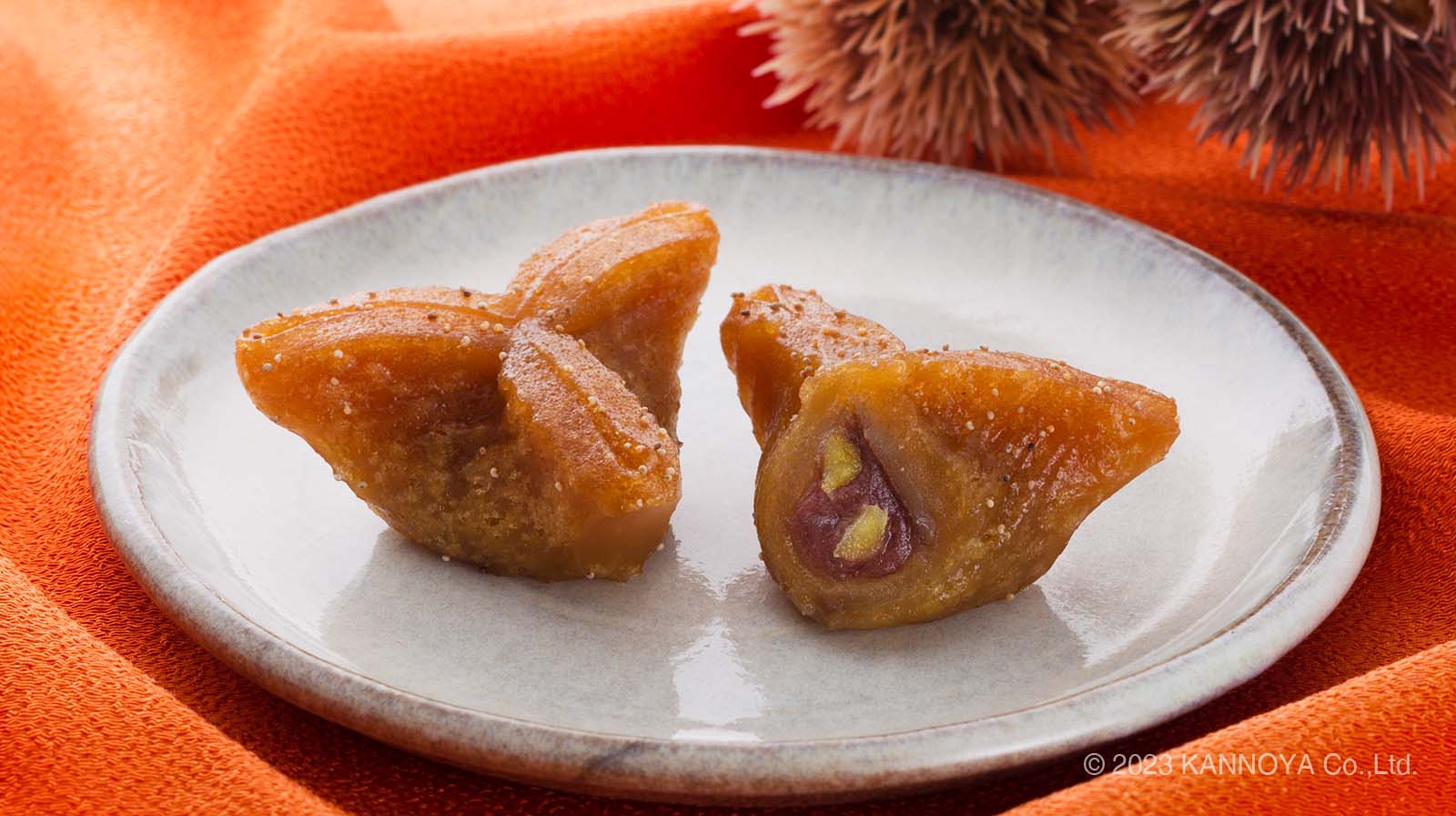 家伝ゆべし栗入りあん｜かんのや福島お菓子秋限定