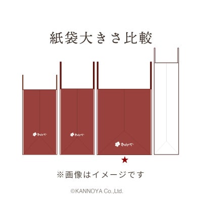 紙袋 大きさ比較イメージ　側面